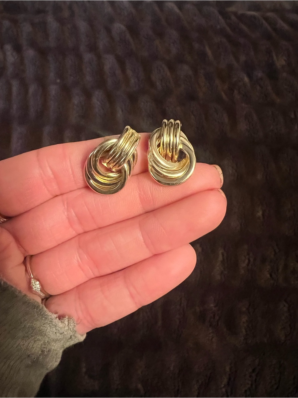 Gold-Tone Knot Drop Earrings - Elegant Women’s Jewelry